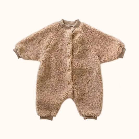 Mjuk babyoverall – Khaki / 90