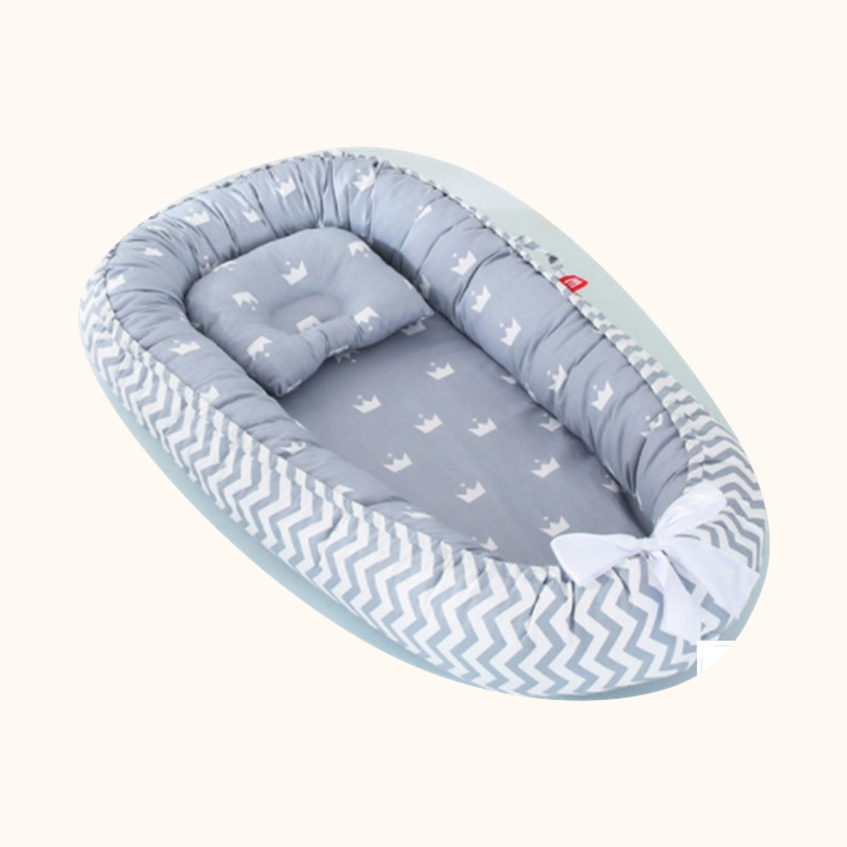 Babynest med avtagbar klädsel – Utförande M / 50 × 85 cm