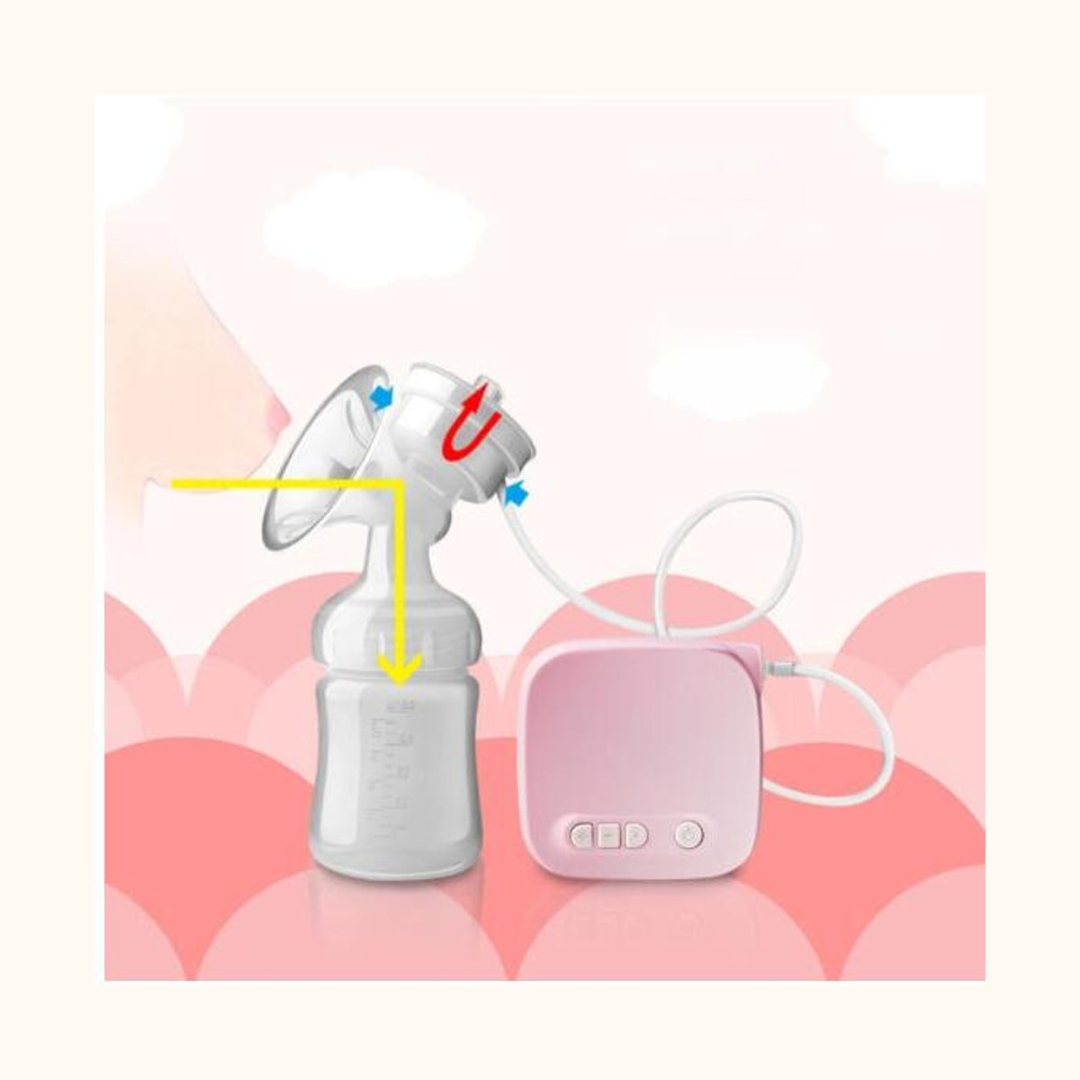 Elektrisk bröstpump med USB-anslutning – produktbild 3