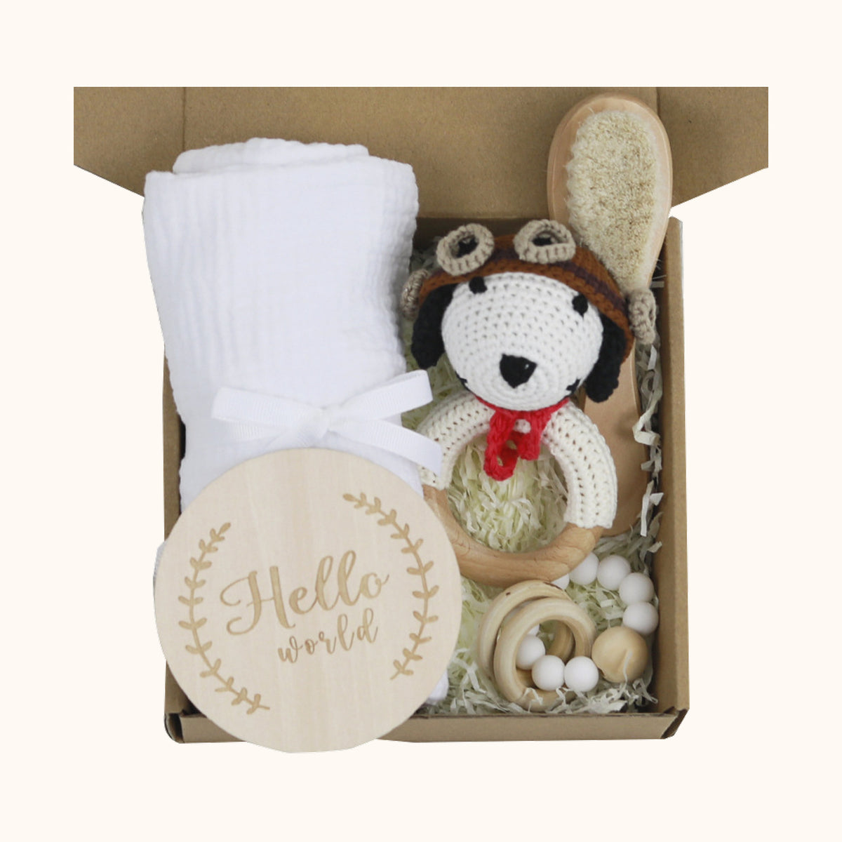 Babyset med filt och träleksaker – produktbild 2