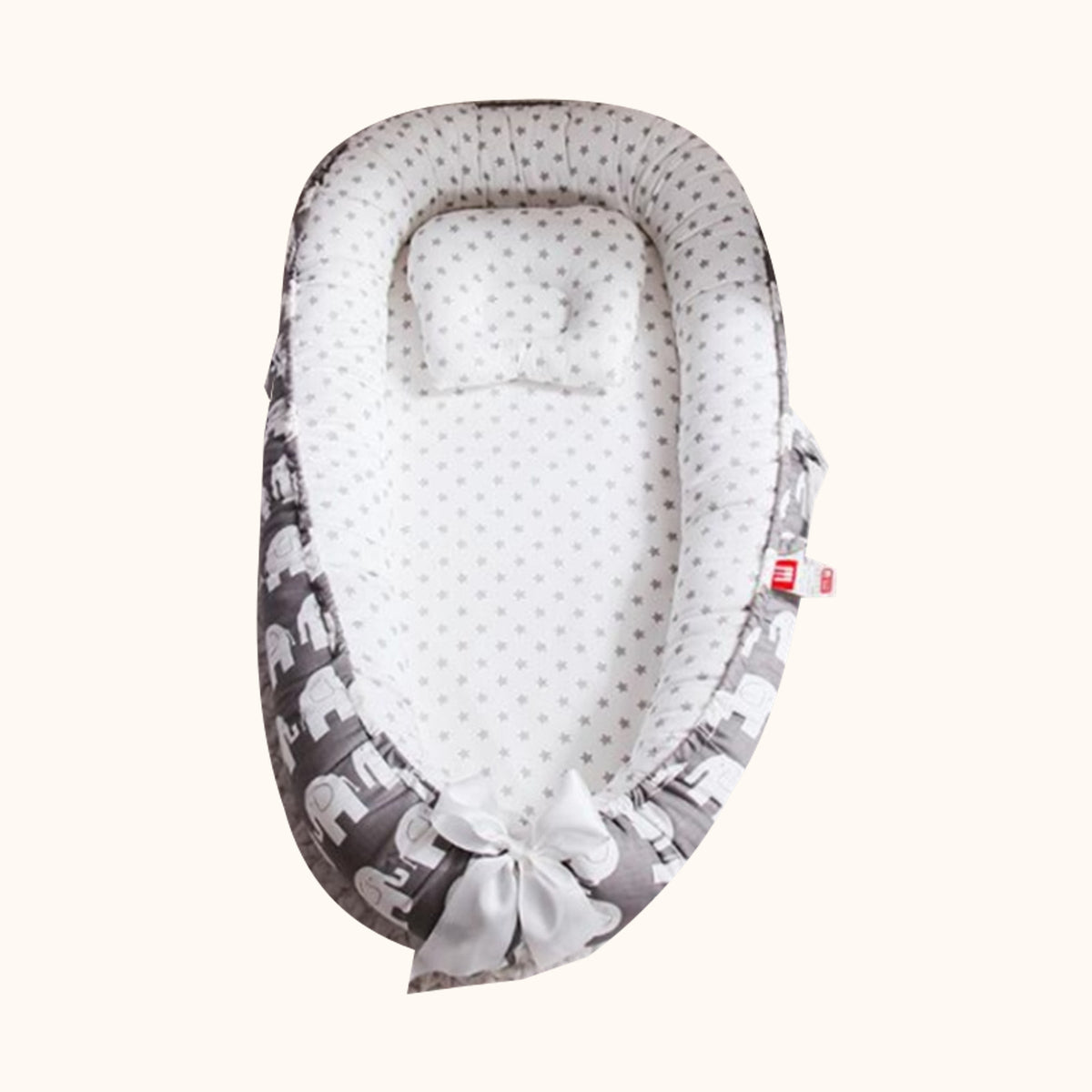 Babynest med avtagbar klädsel – Utförande G / 50 × 85 cm